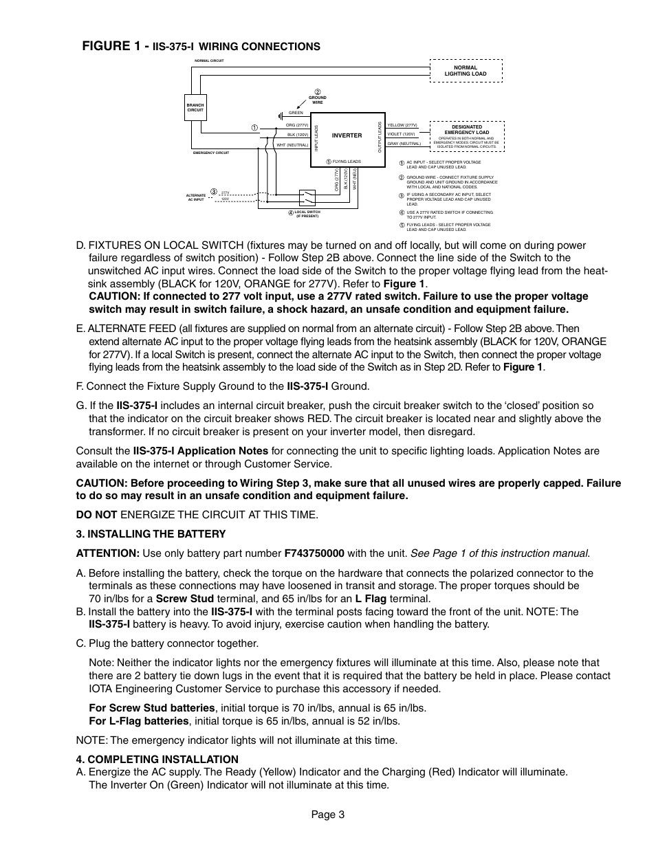 Figure 1, Page 3 | IOTA IIS-375-I User Manual | Page 3 / 4