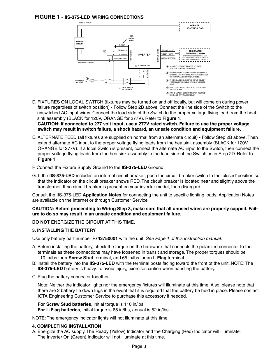 Figure 1, Page 3 | IOTA IIS-375-LED User Manual | Page 3 / 4