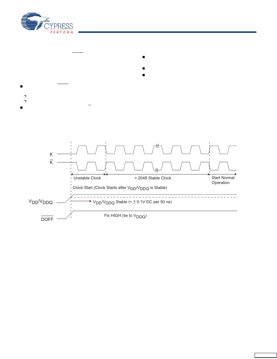 Power up sequence in qdr-ii+ sra, Power up sequence, Dll constraints | Power up waveforms | Cypress CY7C1165V18 User Manual | Page 20 / 29