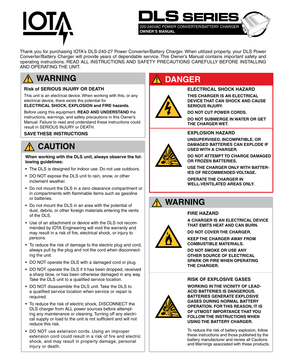 IOTA DLS-240-27-40 User Manual | 4 pages