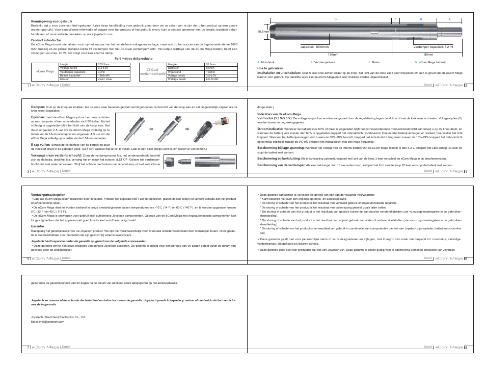 Joyetech Joye eCom Mega User Manual | Page 6 / 10