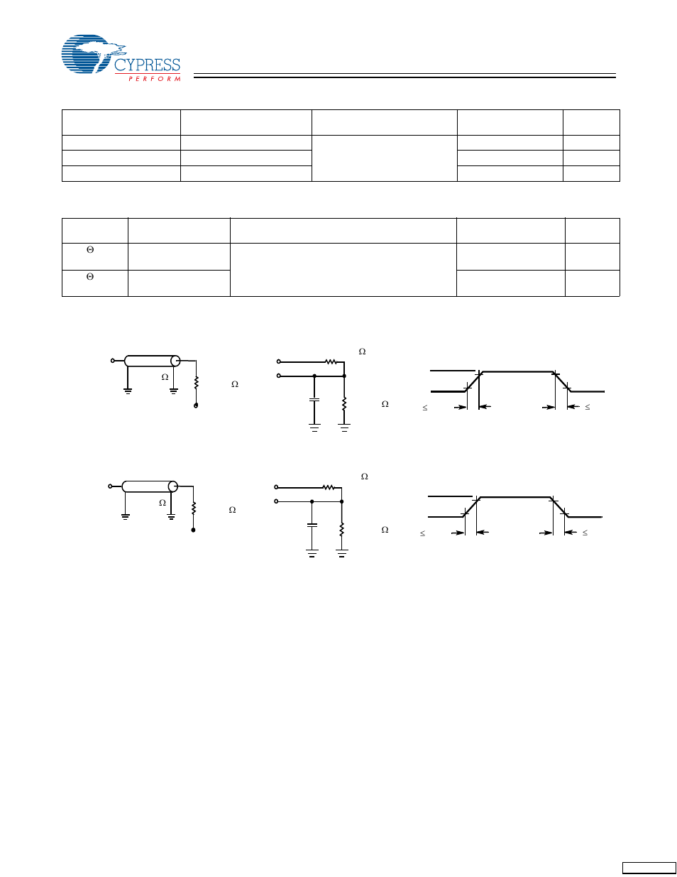 Capacitance, Thermal resistance, Ac test loads and waveforms | Cypress CY7C1334H User Manual | Page 8 / 13