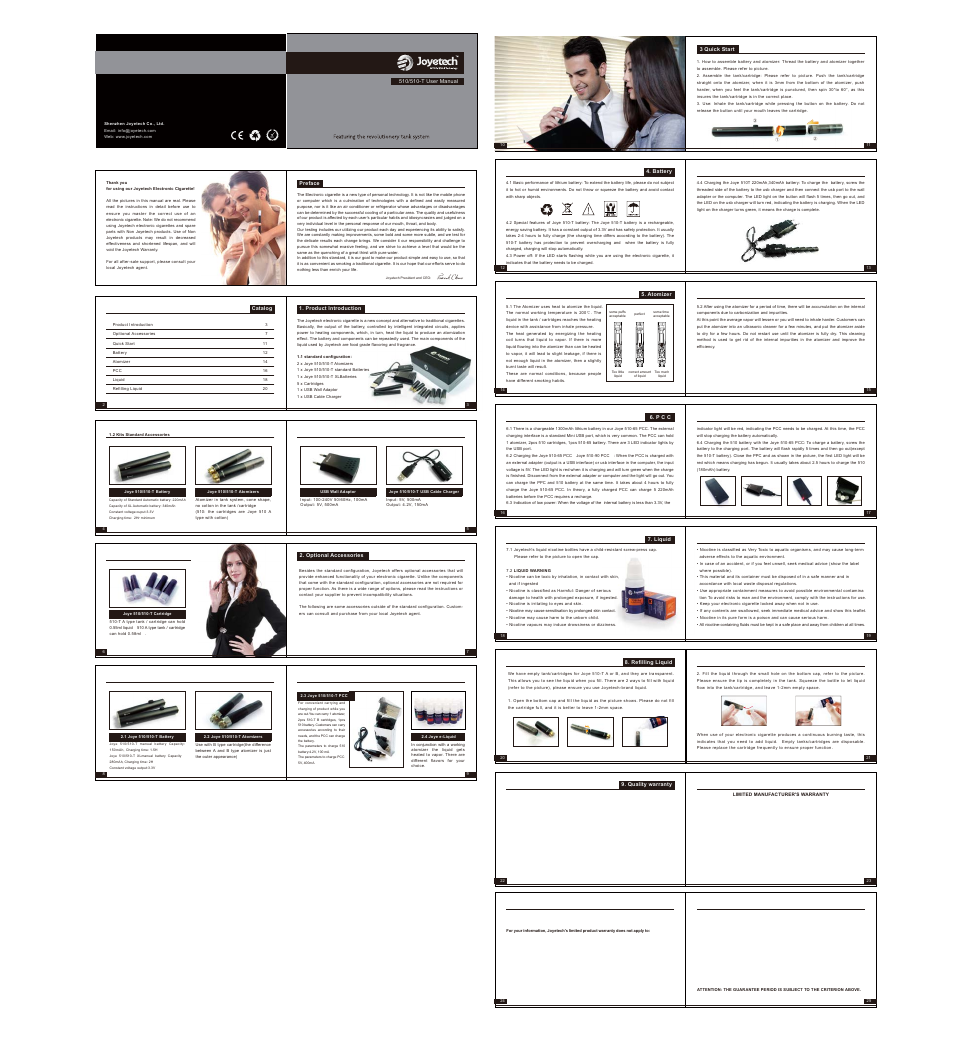 Joyetech 510/510-T User Manual | 1 page