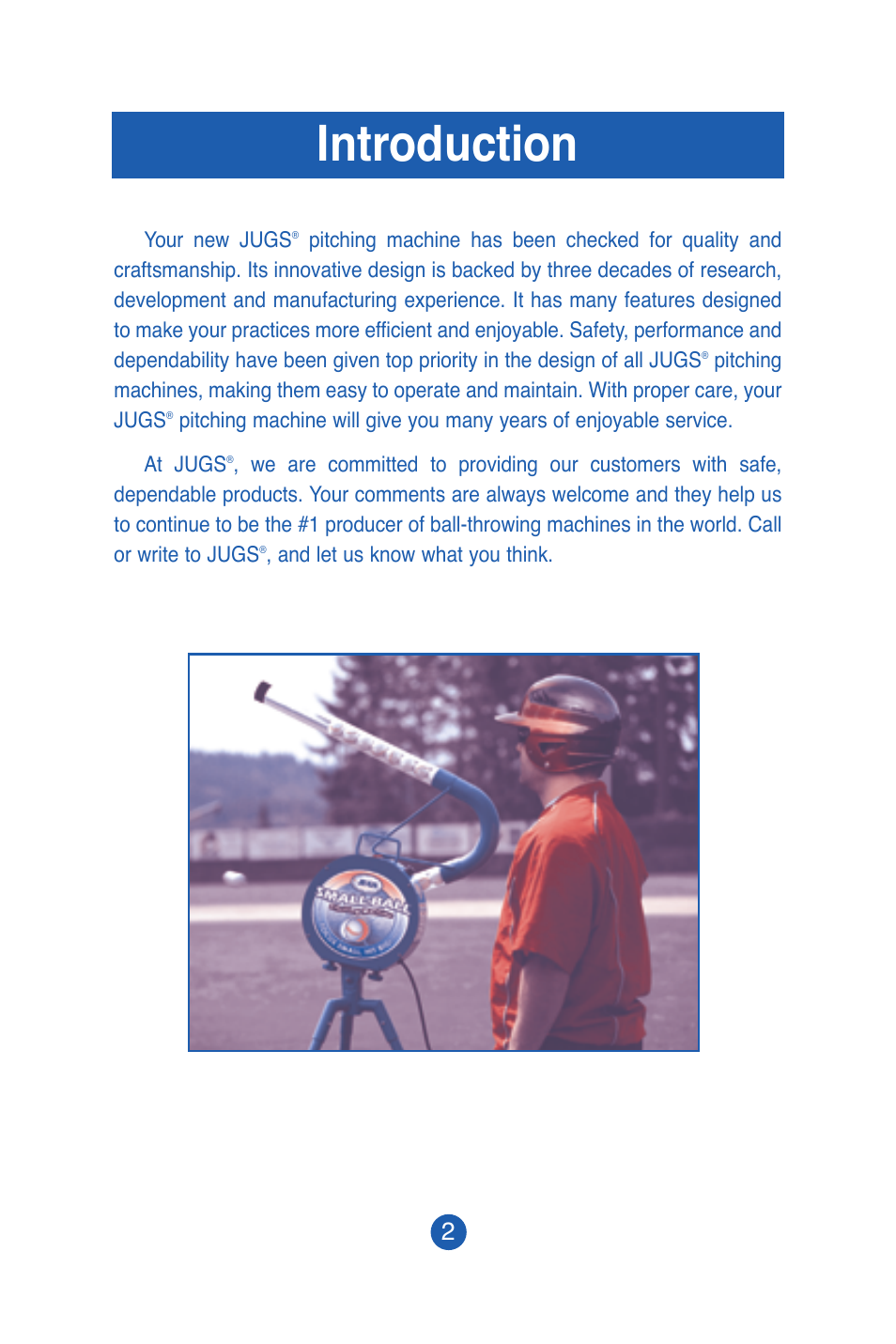 Introduction | JUGS Sports SMALL-BALL Pitching Machine User Manual | Page 3 / 24