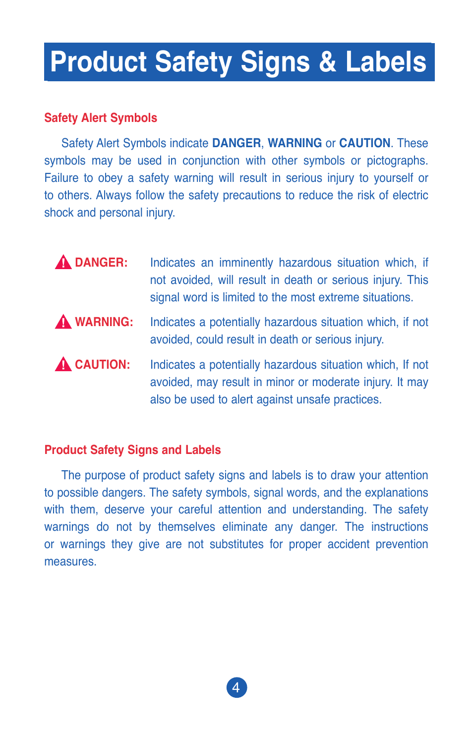 Product safety signs & labels | JUGS Sports Lite-Flite Machine User Manual | Page 5 / 24