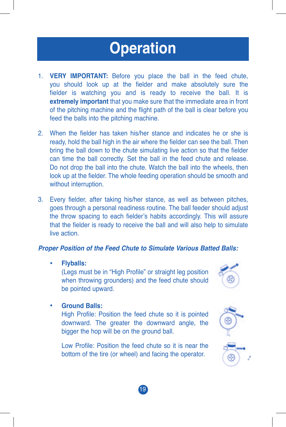 Operation | JUGS Sports Super/Softball Pitching Machine User Manual | Page 21 / 32