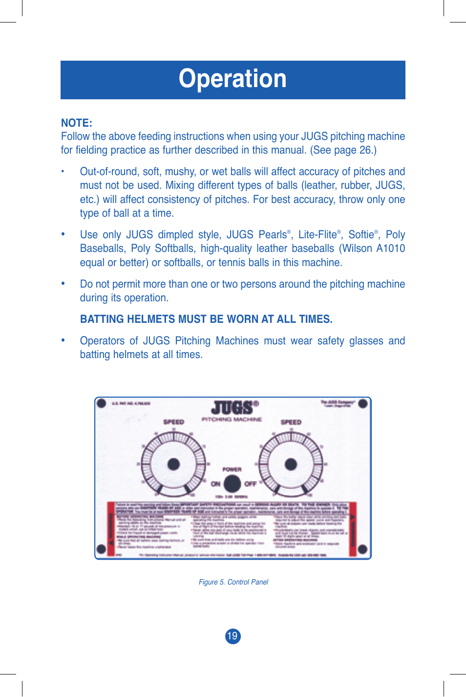 Operation | JUGS Sports Combo (2 wheel) Pitching Machine User Manual | Page 21 / 36