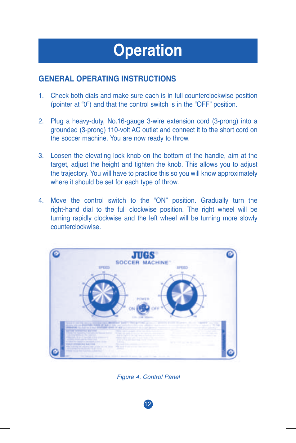 Operation | JUGS Sports Soccer Machine User Manual | Page 14 / 32