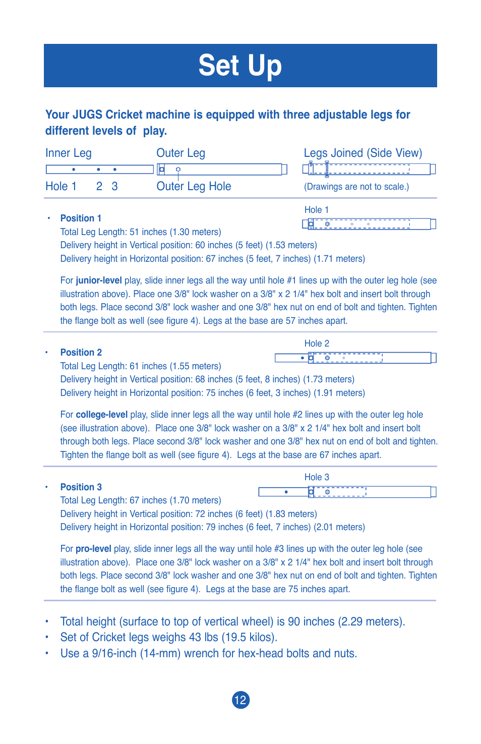 Set up | JUGS Sports Cricket Bowling Machine User Manual | Page 14 / 32