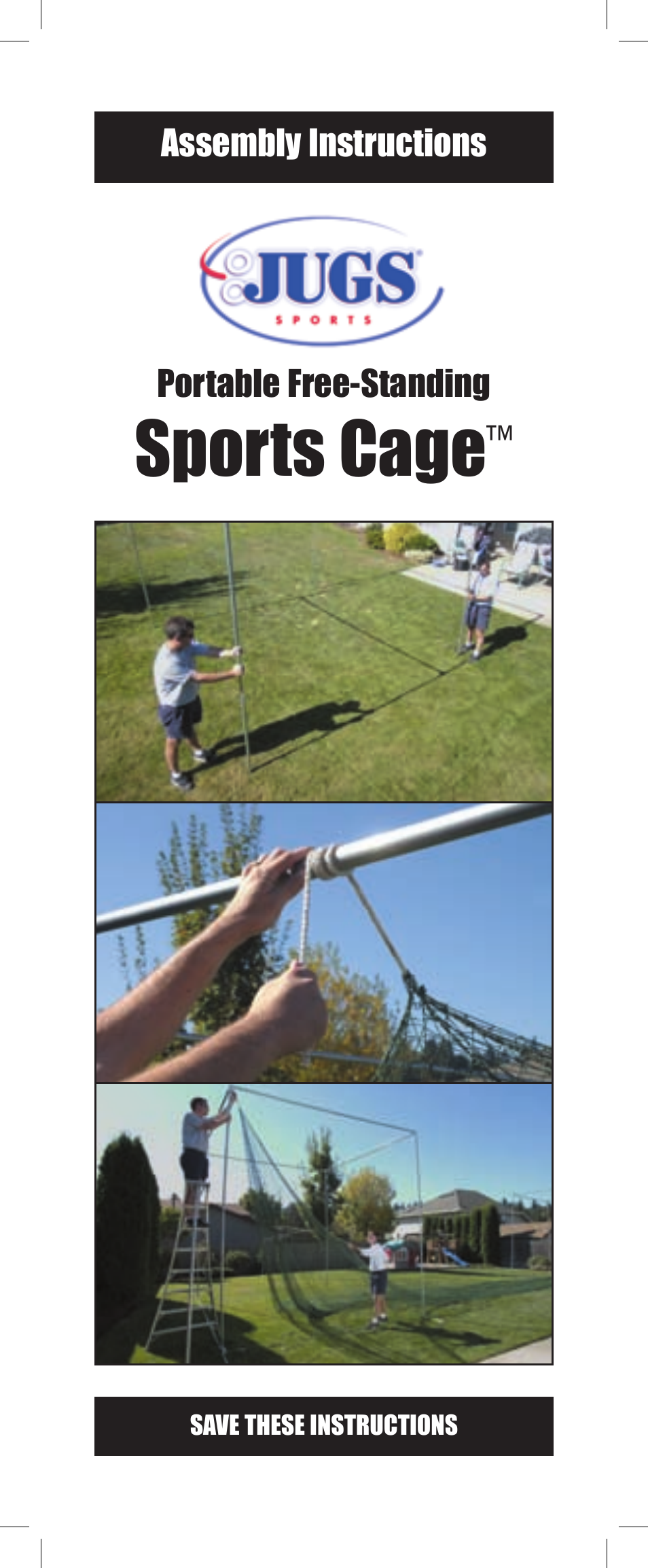 JUGS Sports Portable Free-Standing Sports Cage User Manual | 20 pages