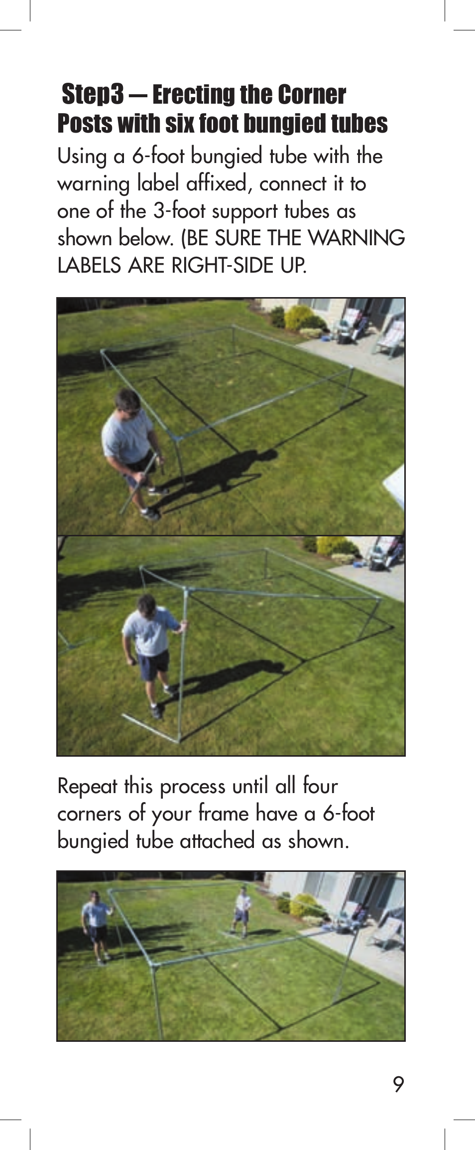Step3 | JUGS Sports Portable Free-Standing Sports Cage User Manual | Page 9 / 20