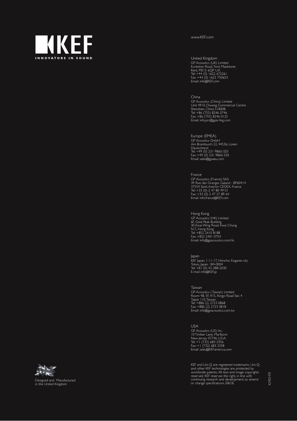 KEF BLADE TWO User Manual | Page 13 / 13