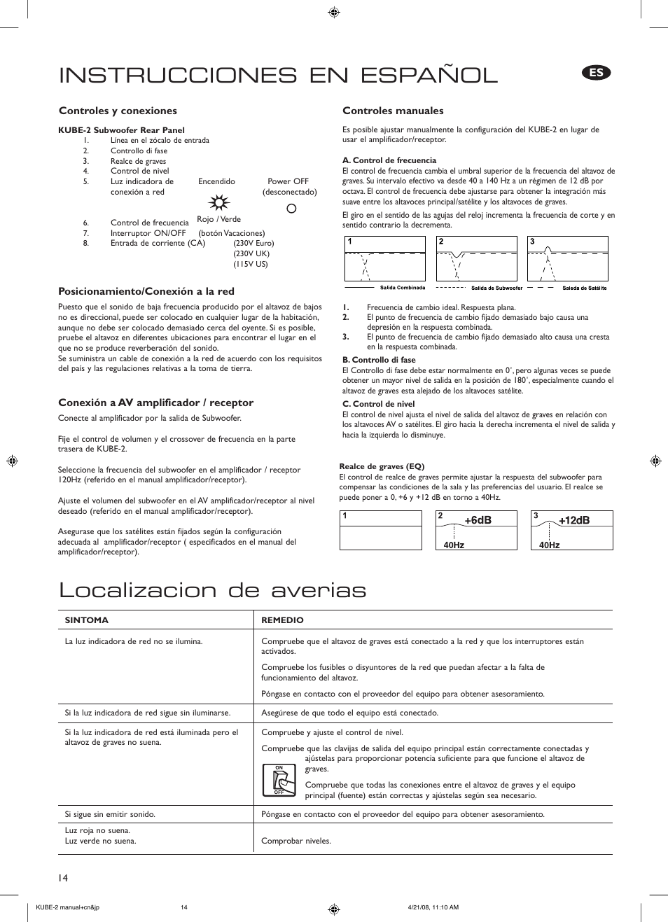 KEF Kube 2 User Manual | Page 14 / 24