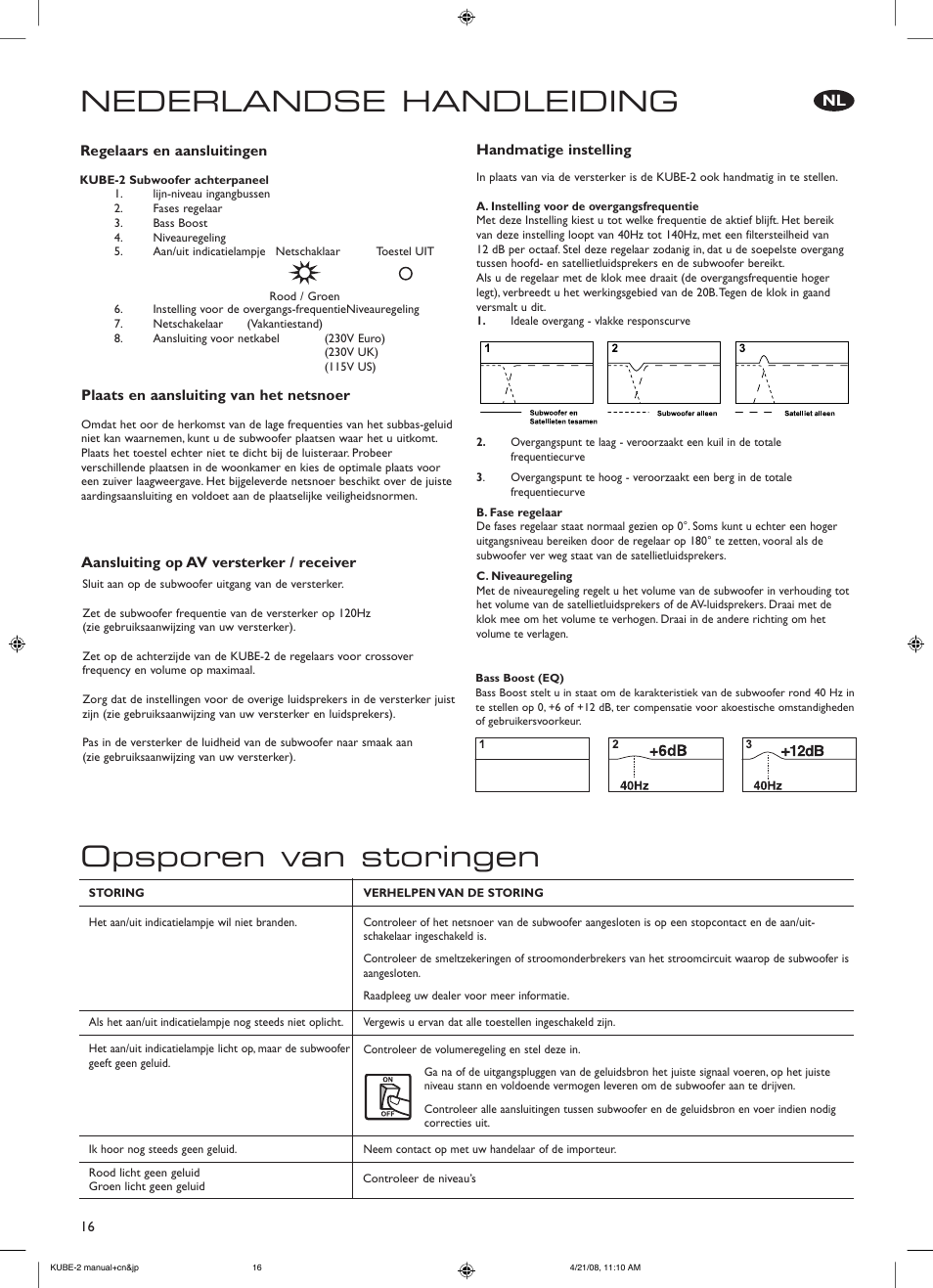 KEF Kube 2 User Manual | Page 16 / 24