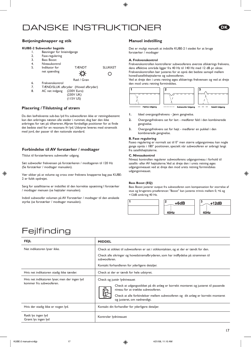 KEF Kube 2 User Manual | Page 17 / 24