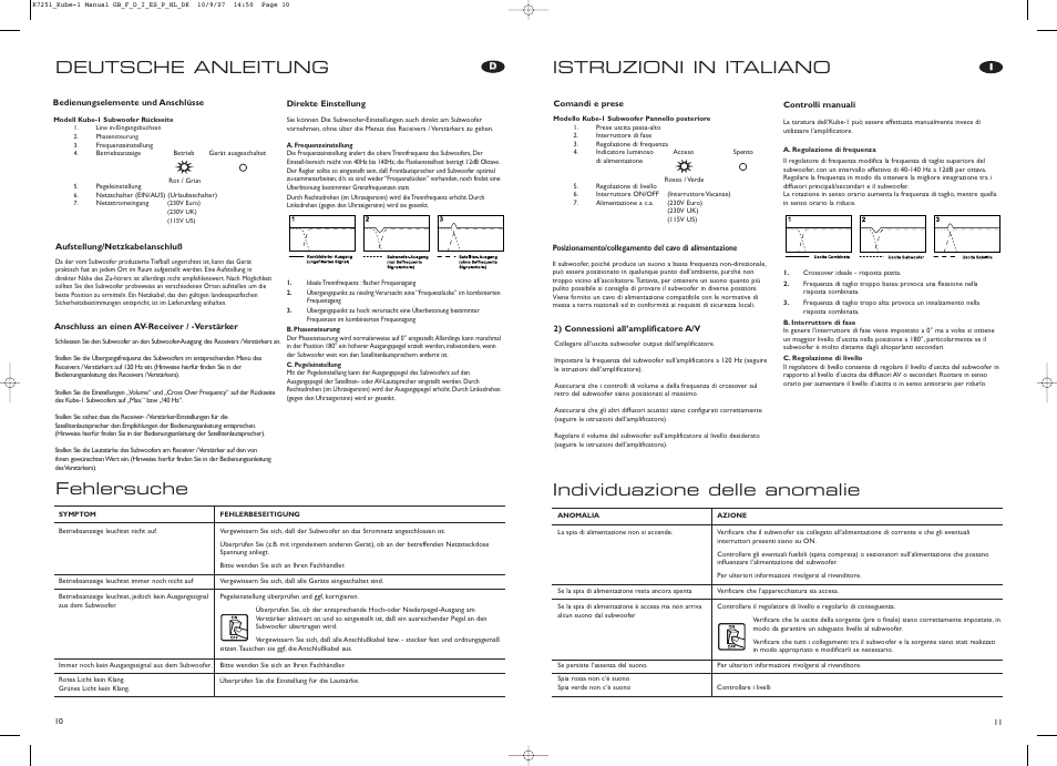 Fehlersuche deutsche anleitung | KEF Kube 1 User Manual | Page 6 / 9