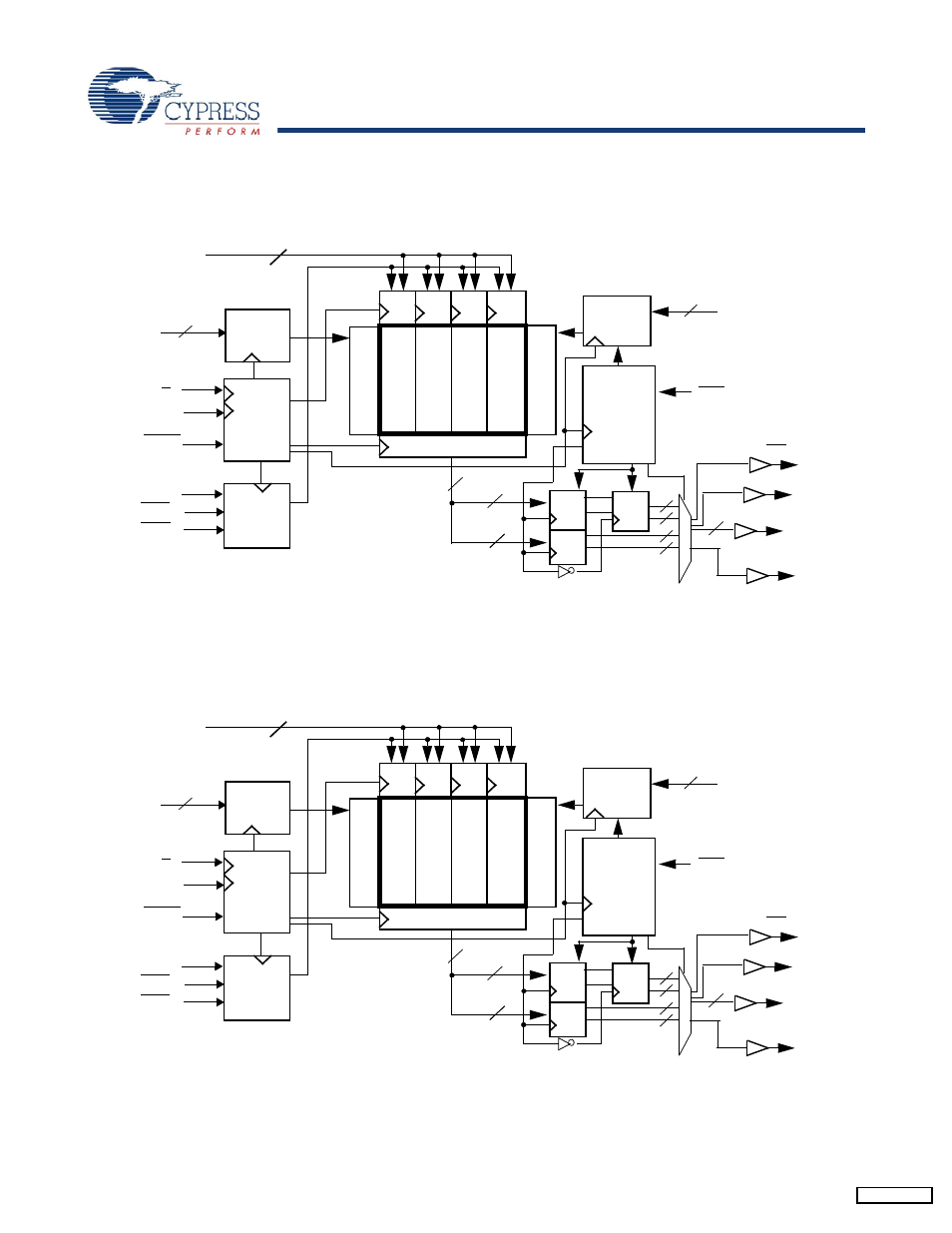 Logic block diagram (cy7c1141v18), Logic block diagram (cy7c1156v18) | Cypress CY7C1143V18 User Manual | Page 2 / 28
