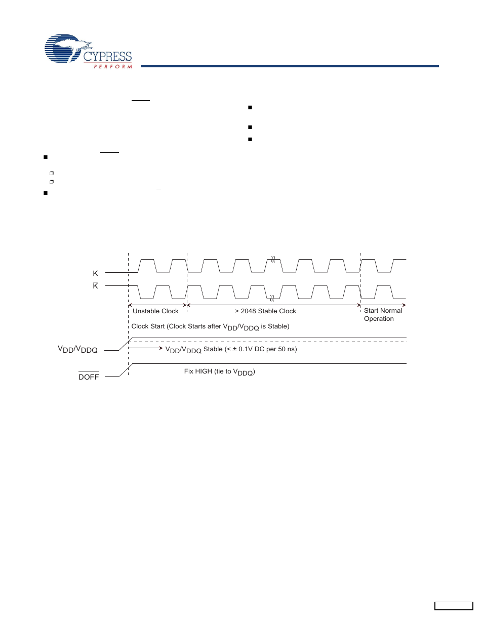 Power up sequence in qdr-ii+ sram, Power up sequence, Dll constraints | Power up waveforms | Cypress CY7C1143V18 User Manual | Page 20 / 28