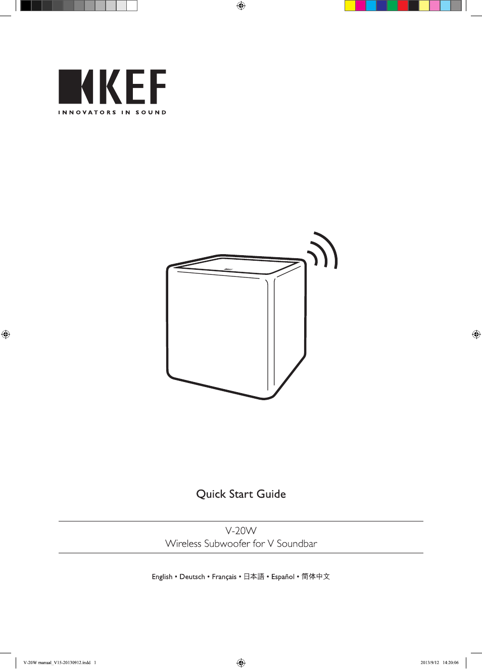 KEF V-20W User Manual | 20 pages