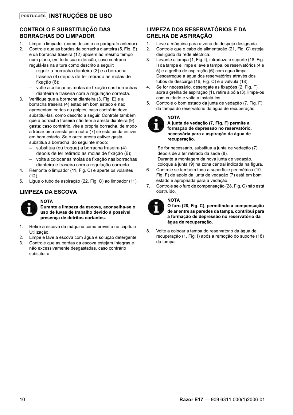 Instruções de uso | Kent Razo E17 User Manual | Page 48 / 52