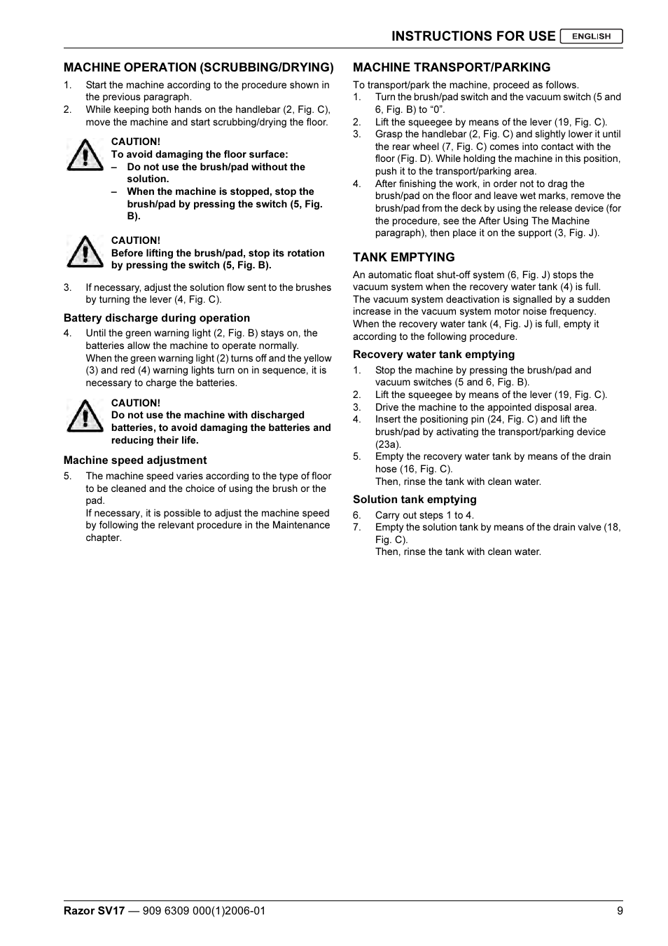Instructions for use | Kent Razo SV17 User Manual | Page 11 / 60