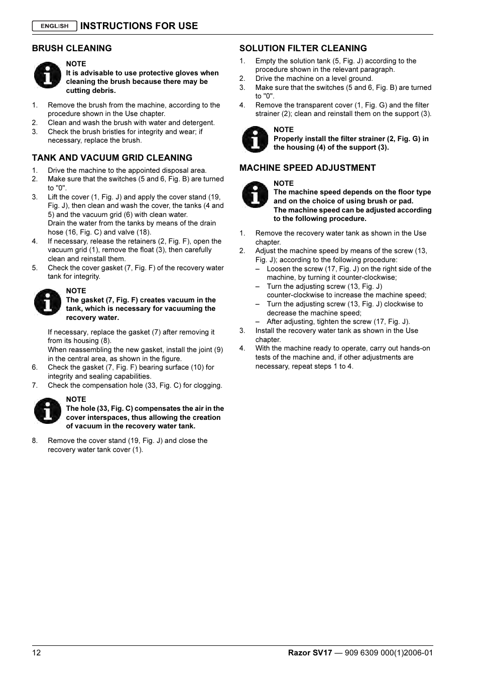 Instructions for use | Kent Razo SV17 User Manual | Page 14 / 60