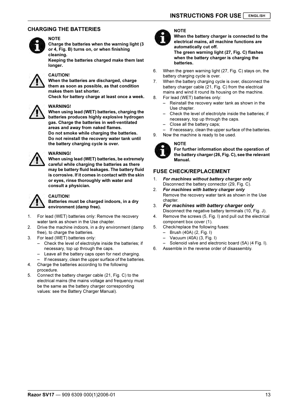 Instructions for use | Kent Razo SV17 User Manual | Page 15 / 60