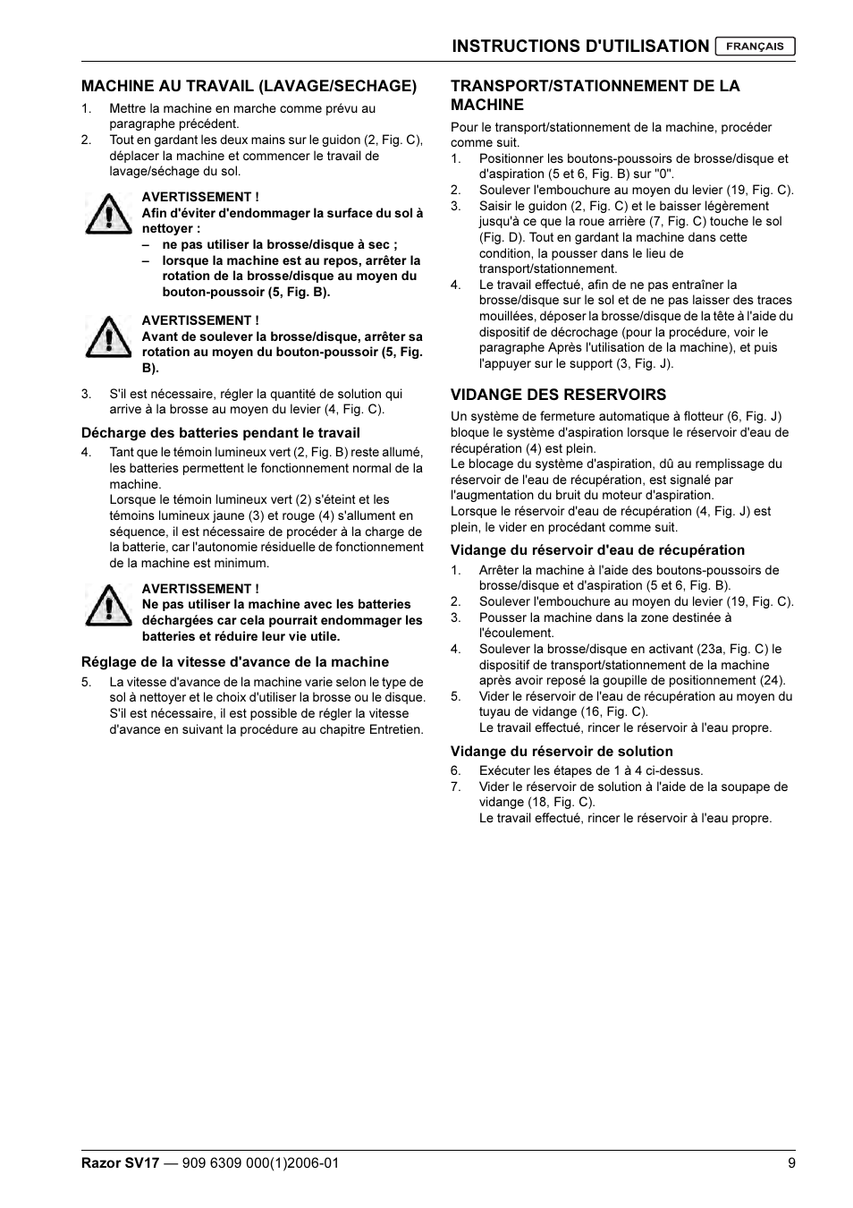 Instructions d'utilisation | Kent Razo SV17 User Manual | Page 25 / 60