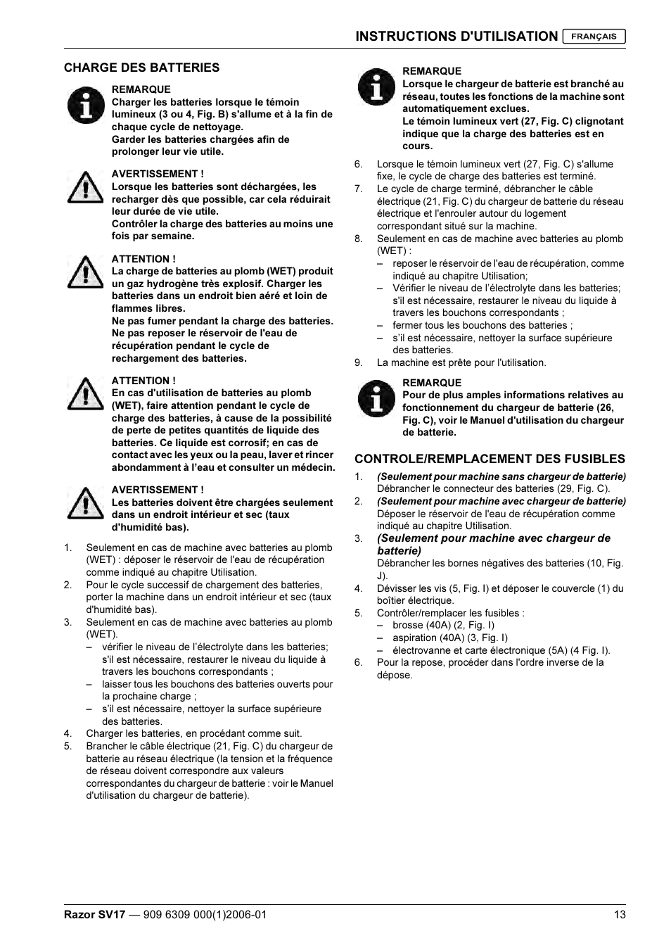 Instructions d'utilisation | Kent Razo SV17 User Manual | Page 29 / 60