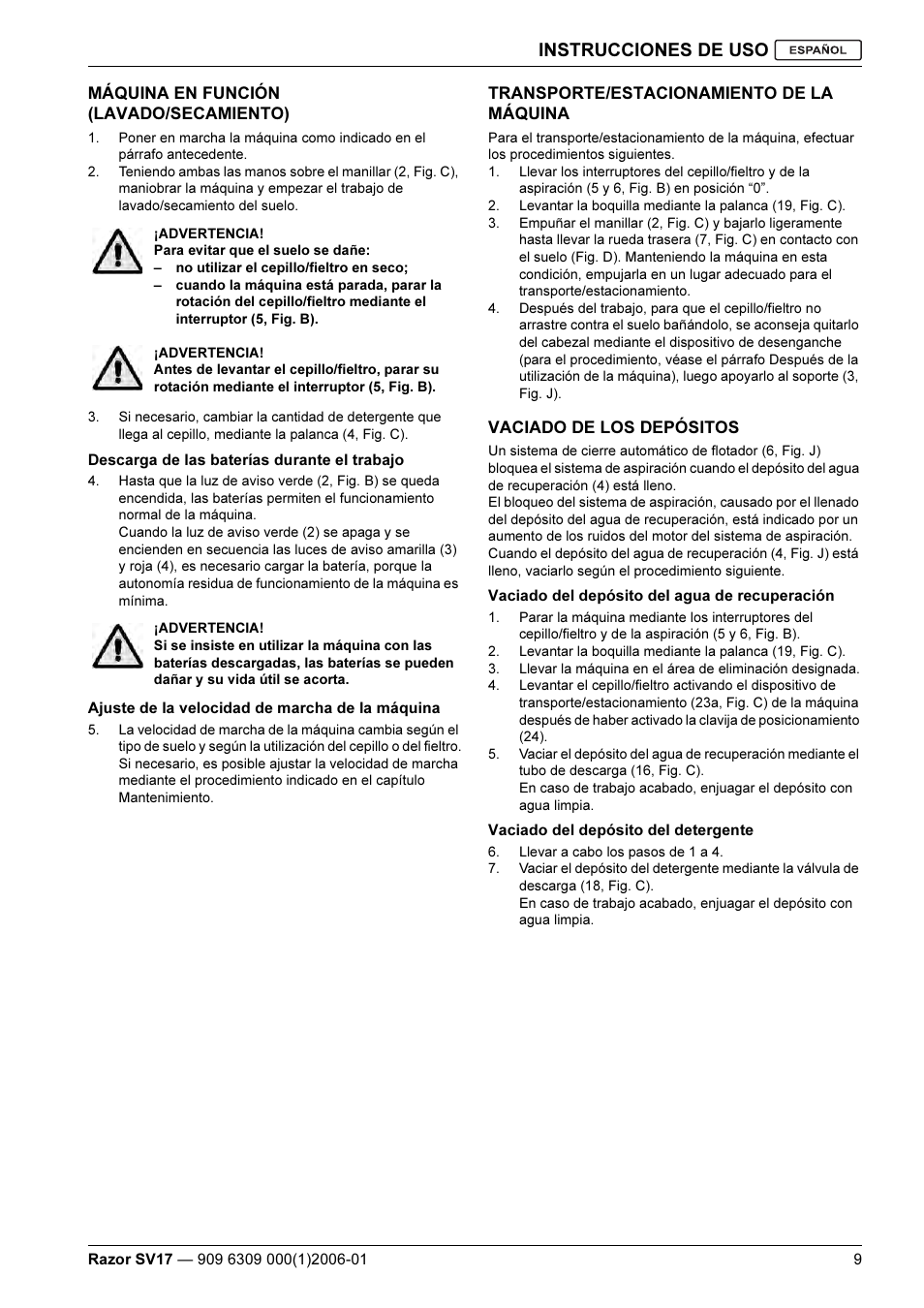 Instrucciones de uso | Kent Razo SV17 User Manual | Page 39 / 60