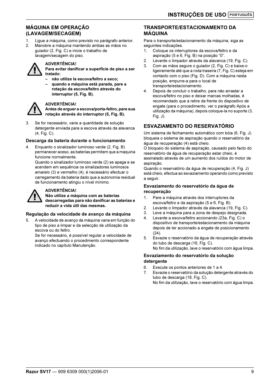 Instruções de uso | Kent Razo SV17 User Manual | Page 53 / 60
