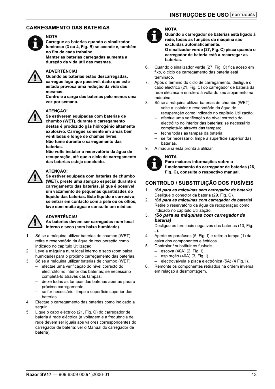 Instruções de uso | Kent Razo SV17 User Manual | Page 57 / 60