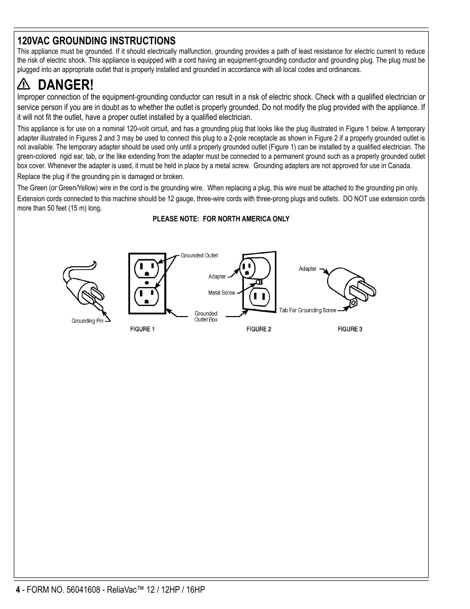 Danger | Kent ReliaVa 12 User Manual | Page 4 / 12