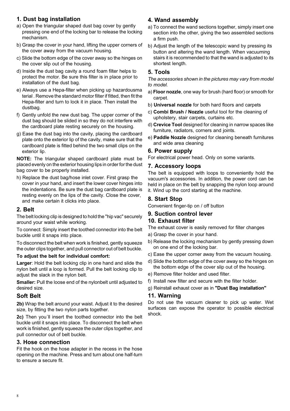 Kent UZ 964 Hip Va User Manual | Page 8 / 16