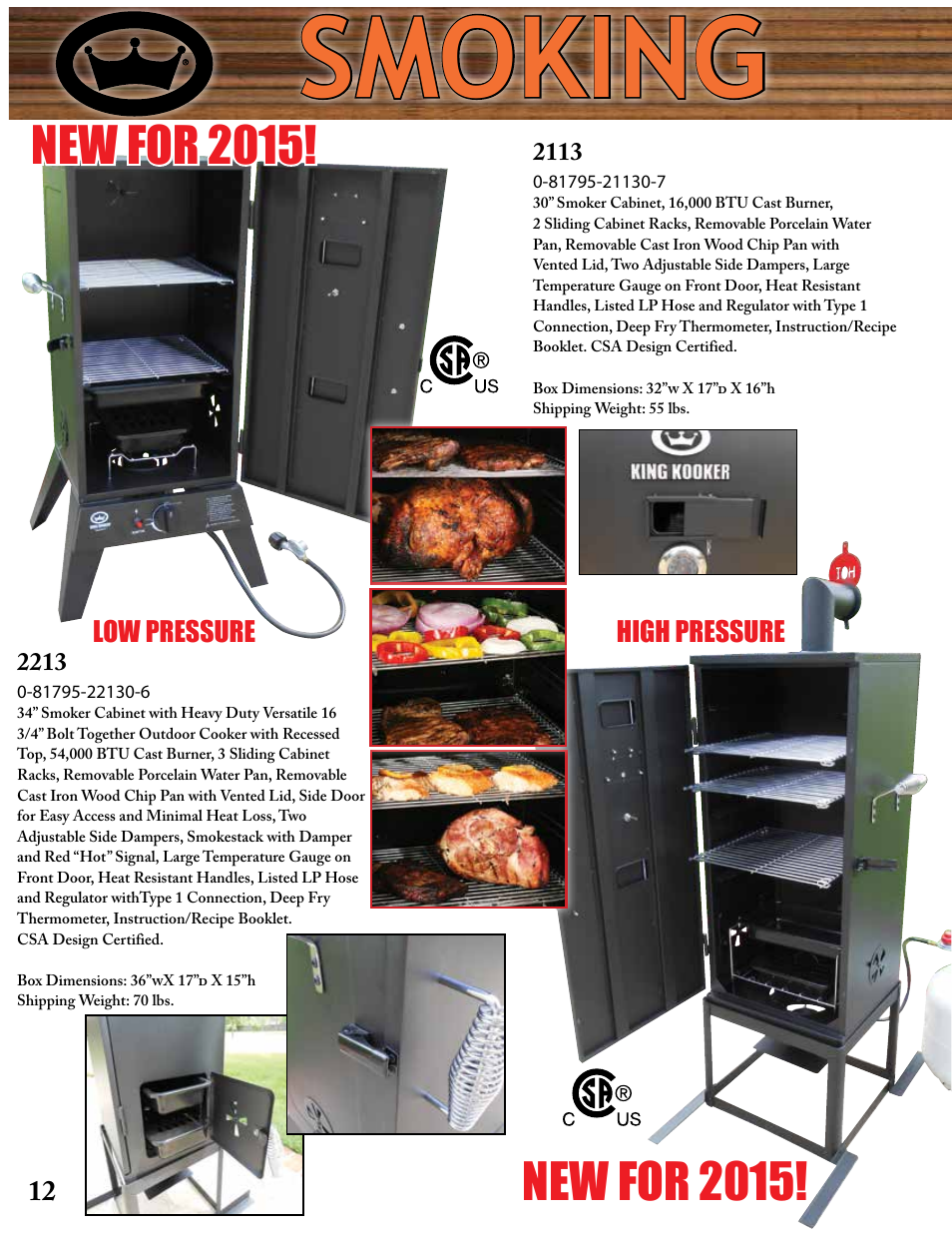 Smoking, New for 2015 | King Kooker Printable User Manual | Page 12 / 28