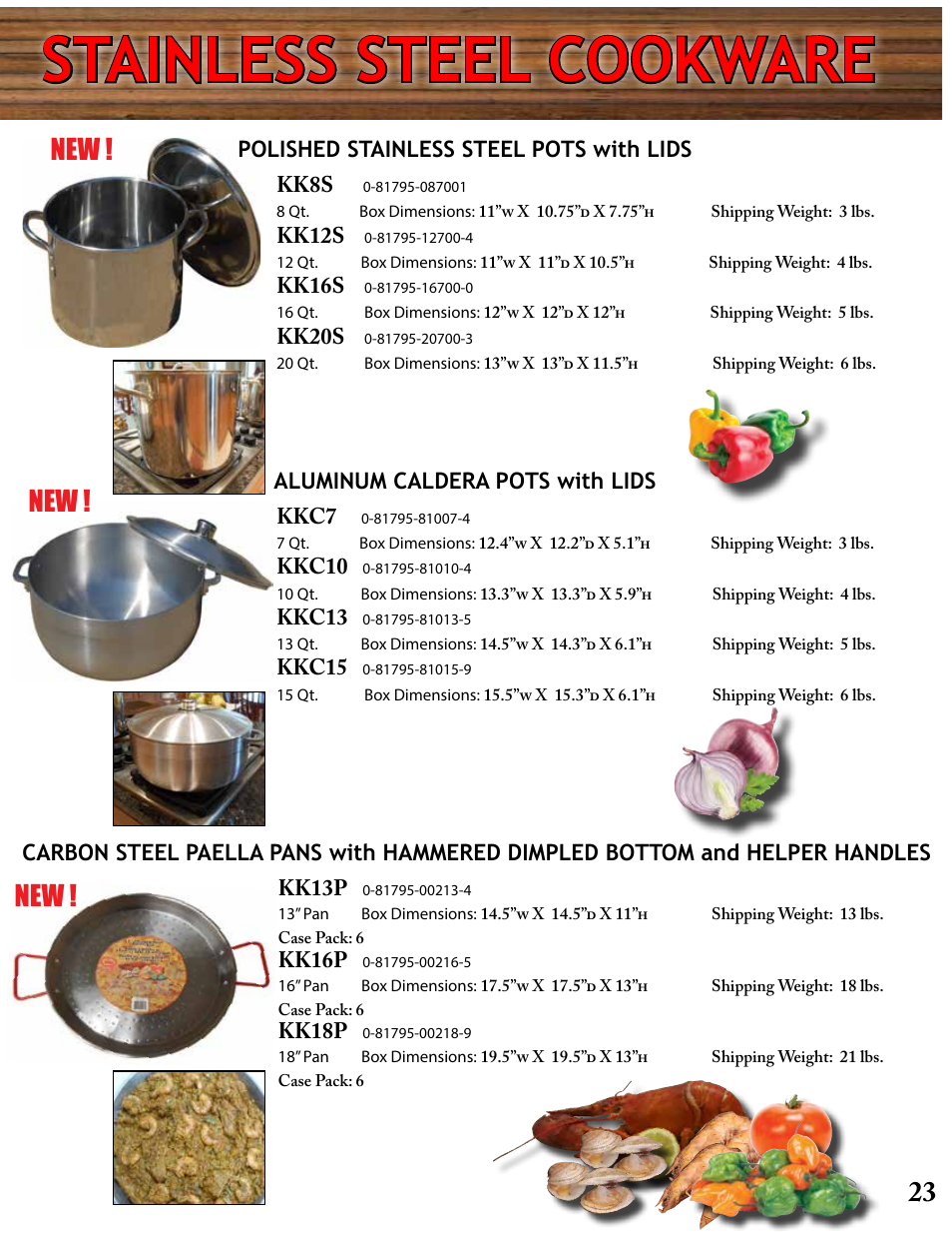 Aluminum & stainless steel cookware | King Kooker Printable User Manual | Page 23 / 28