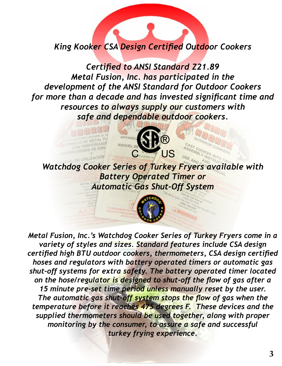 King Kooker Printable User Manual | Page 3 / 28