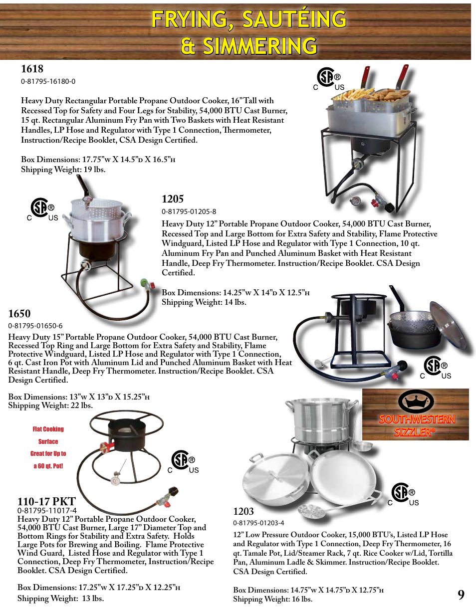 Frying, sautéing & simmering, Open oysters easily | King Kooker Printable User Manual | Page 9 / 28