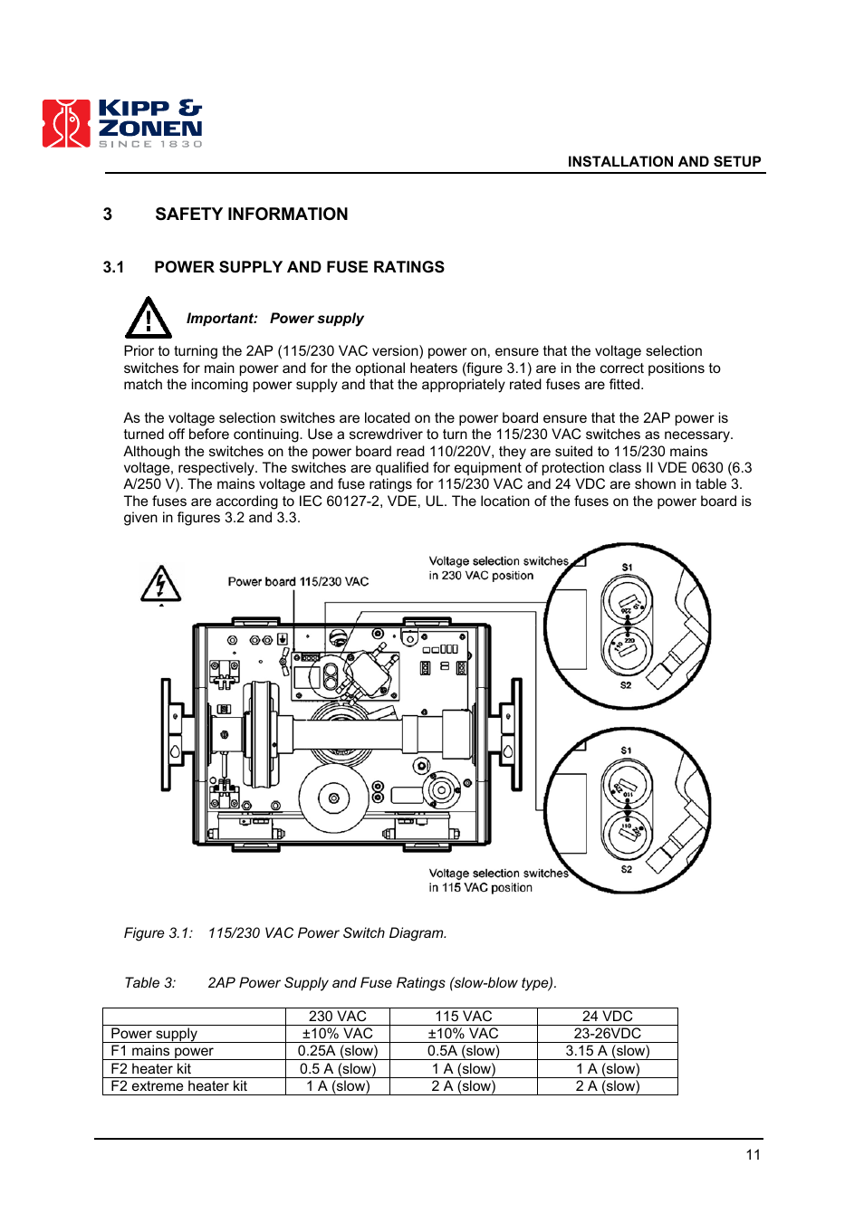 3 safety information | Kipp&Zonen 2AP Sun Tracker User Manual | Page 12 / 110