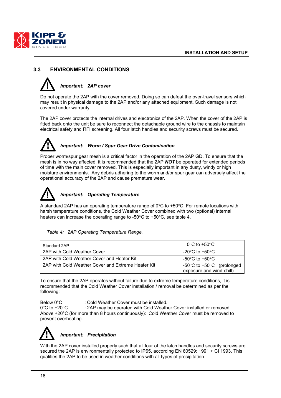 Kipp&Zonen 2AP Sun Tracker User Manual | Page 17 / 110
