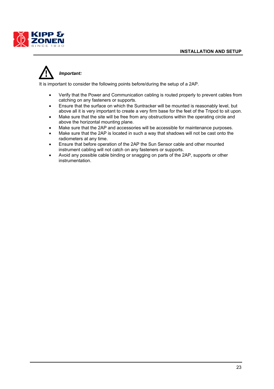 Kipp&Zonen 2AP Sun Tracker User Manual | Page 24 / 110