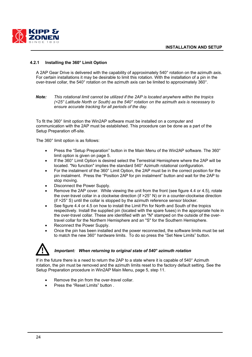 Kipp&Zonen 2AP Sun Tracker User Manual | Page 25 / 110