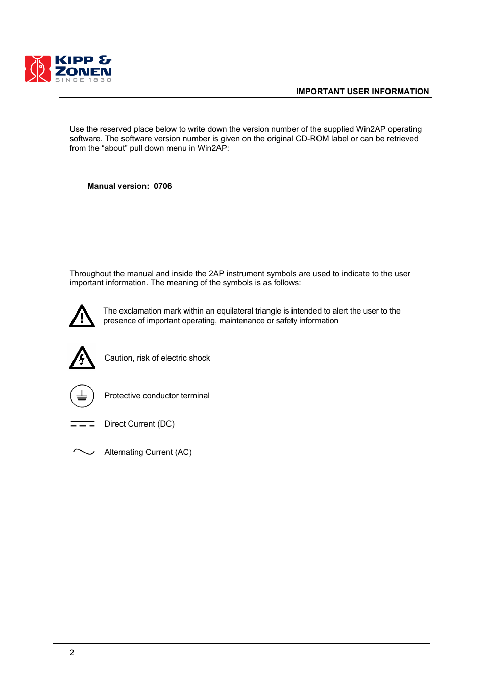 Kipp&Zonen 2AP Sun Tracker User Manual | Page 3 / 110