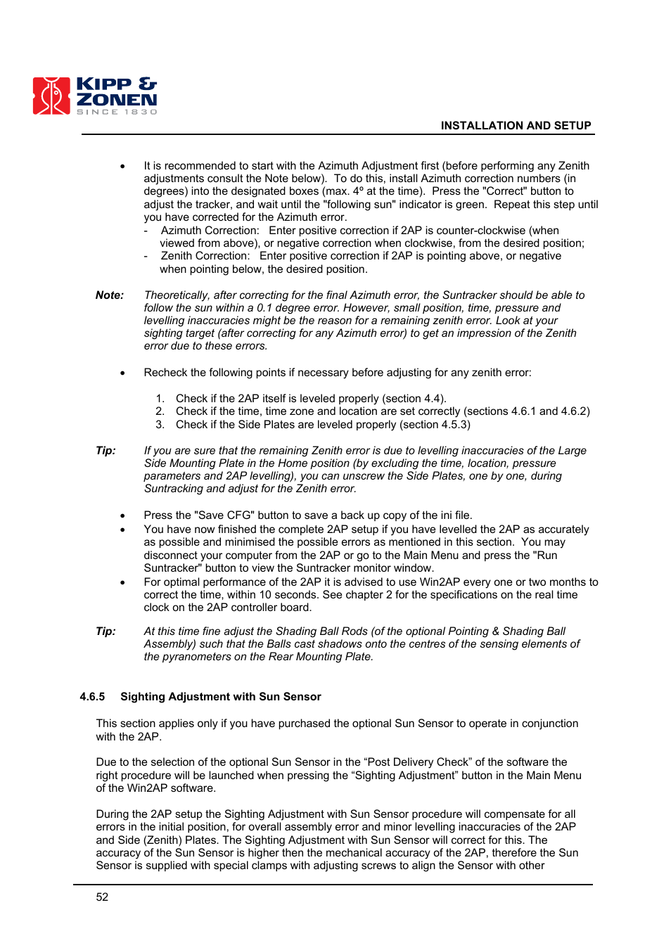 Kipp&Zonen 2AP Sun Tracker User Manual | Page 53 / 110