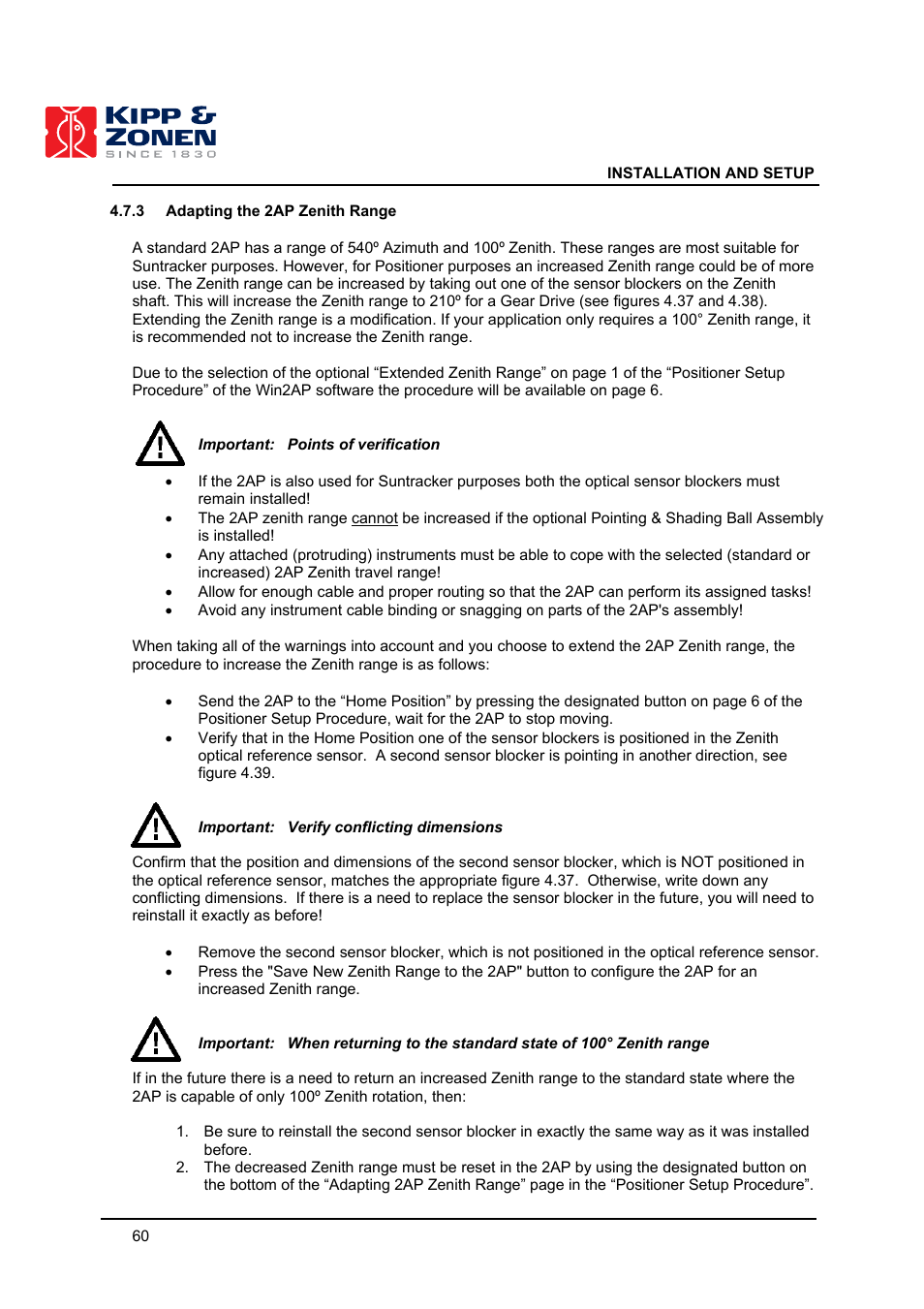 Kipp&Zonen 2AP Sun Tracker User Manual | Page 61 / 110