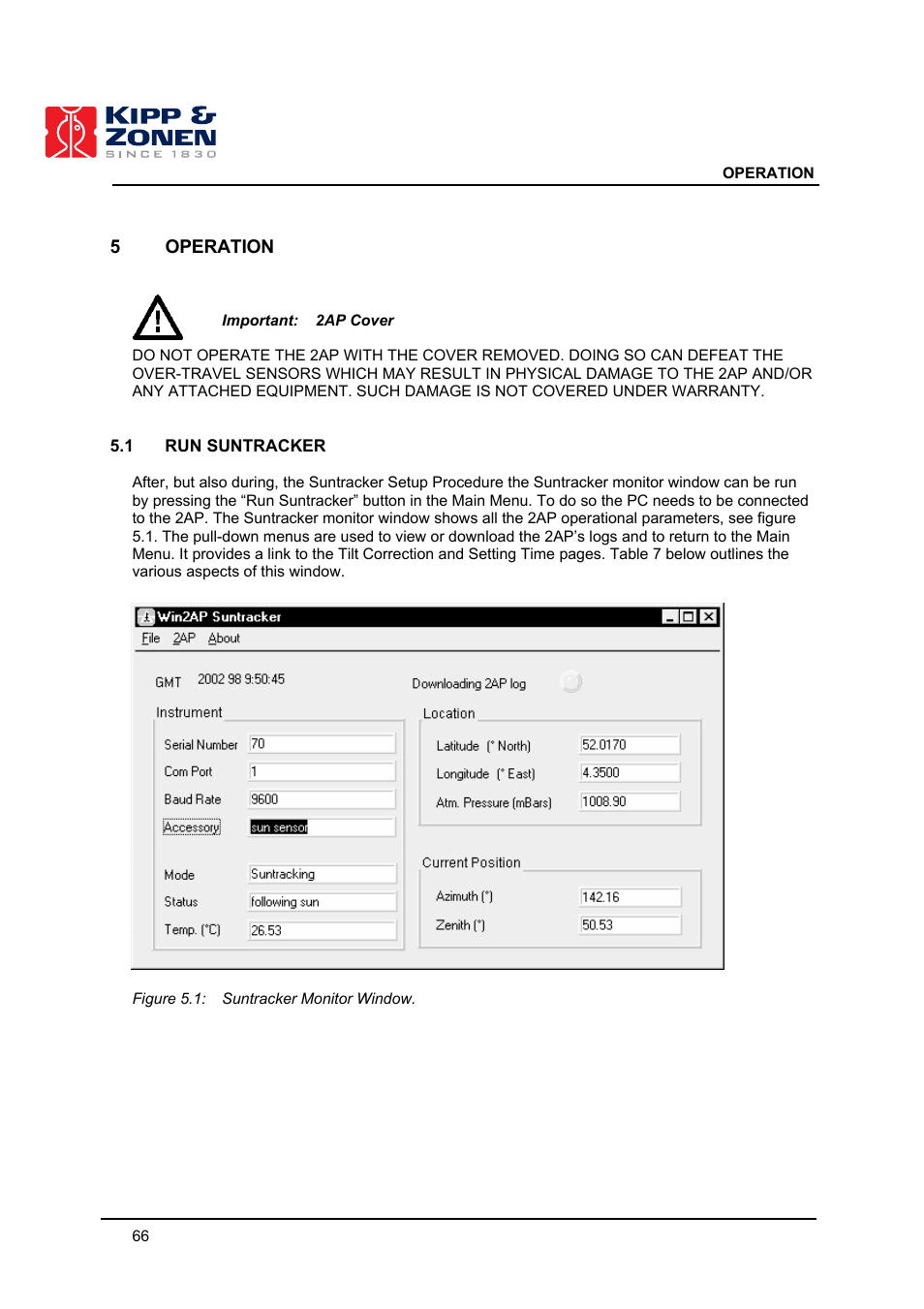 5 operation | Kipp&Zonen 2AP Sun Tracker User Manual | Page 67 / 110