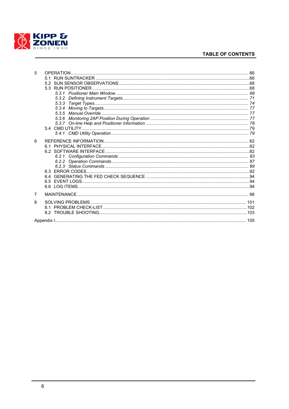 Kipp&Zonen 2AP Sun Tracker User Manual | Page 7 / 110