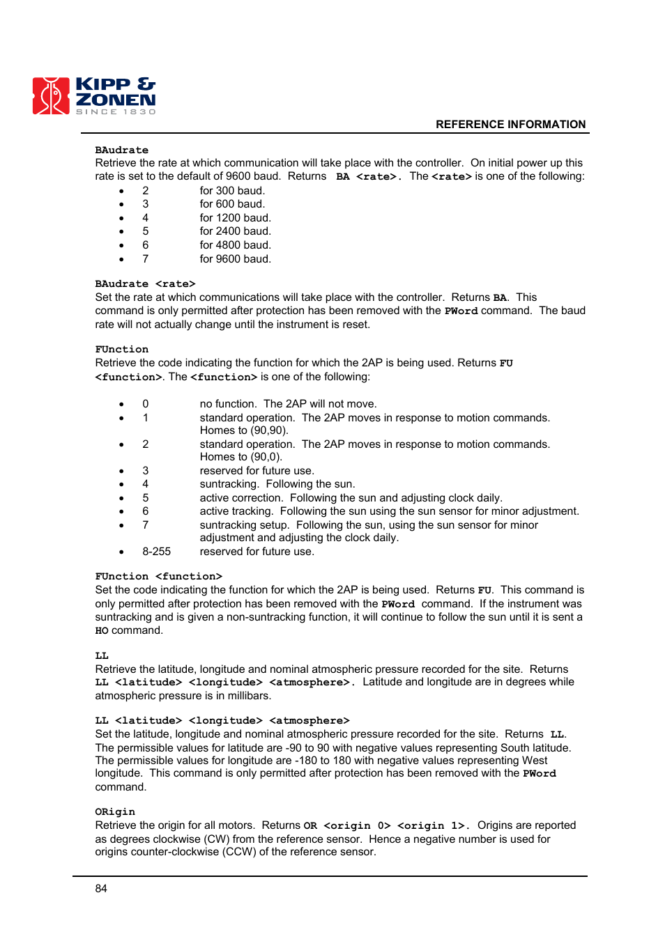 Kipp&Zonen 2AP Sun Tracker User Manual | Page 85 / 110