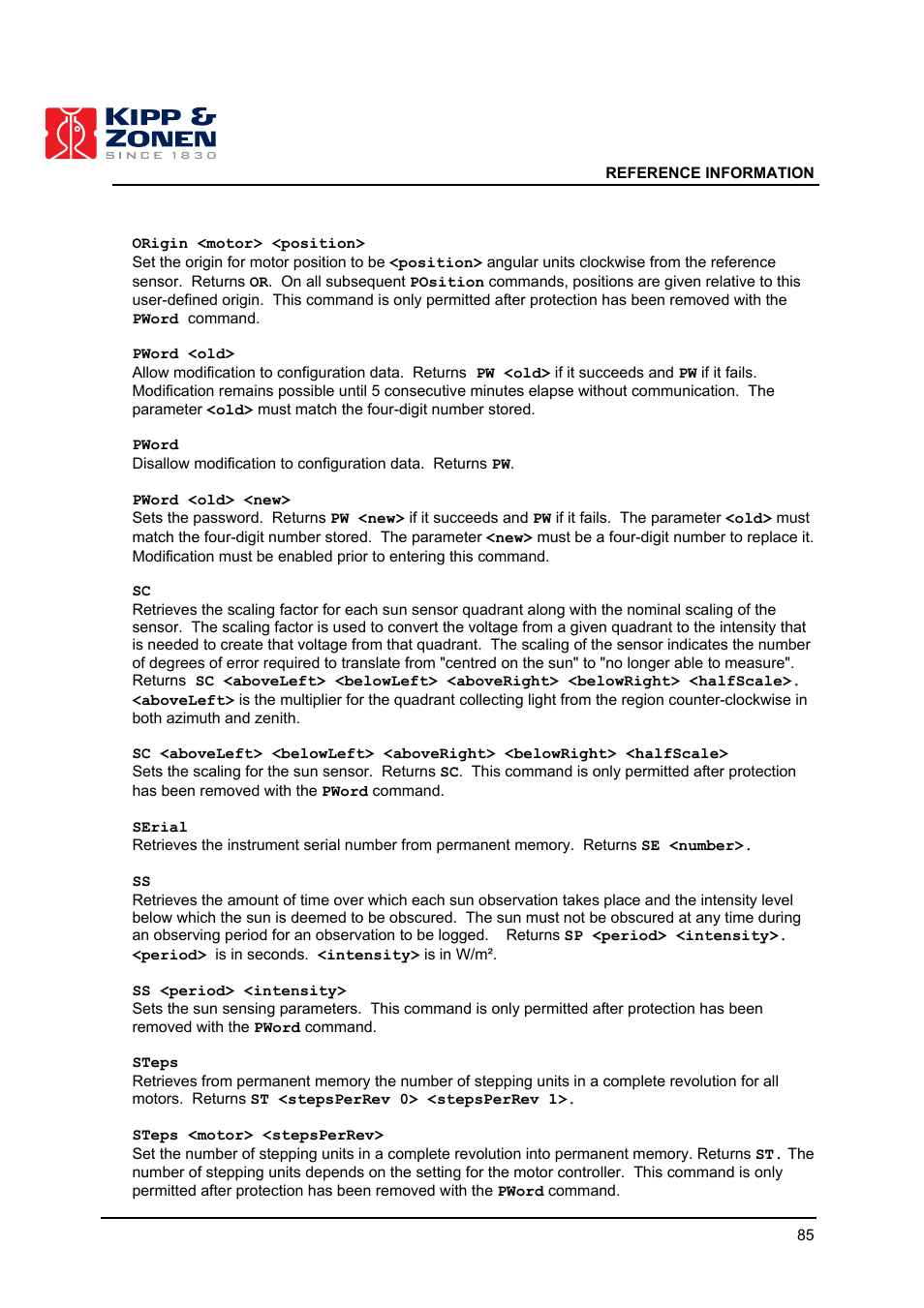 Kipp&Zonen 2AP Sun Tracker User Manual | Page 86 / 110