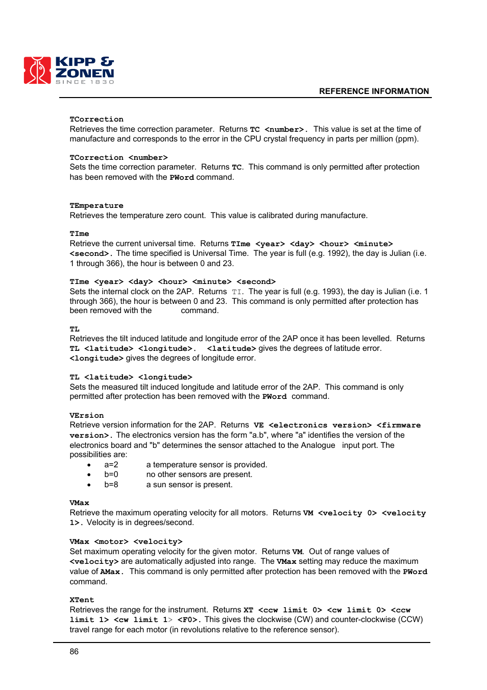 Kipp&Zonen 2AP Sun Tracker User Manual | Page 87 / 110